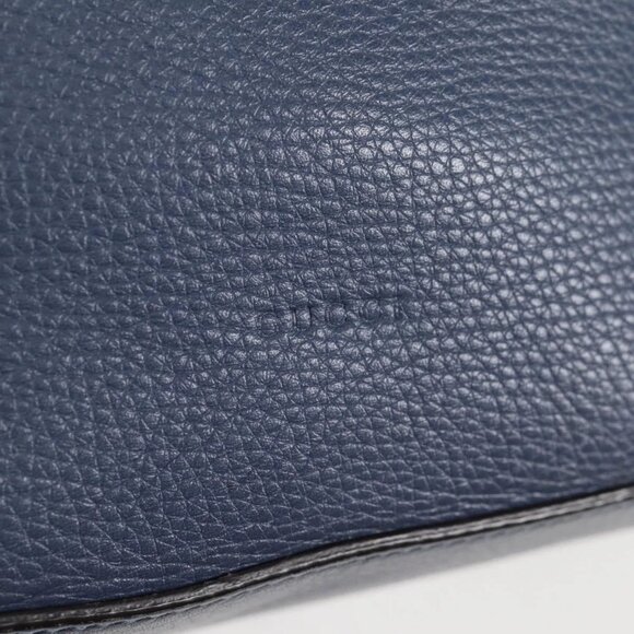 GUCCI Bamboo Hand Bag Leather 2way Blue Gold - Picture 11 of 16